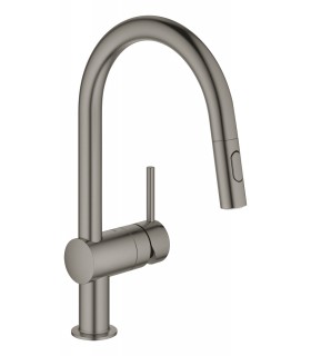 Misturador monocomando para lavatório Grohe Minta 1/2" grafite duro escovado (32321AL2)