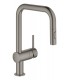 Misturador monocomando para lavatório Grohe Minta 1/2" grafite duro escovado (32322AL2)