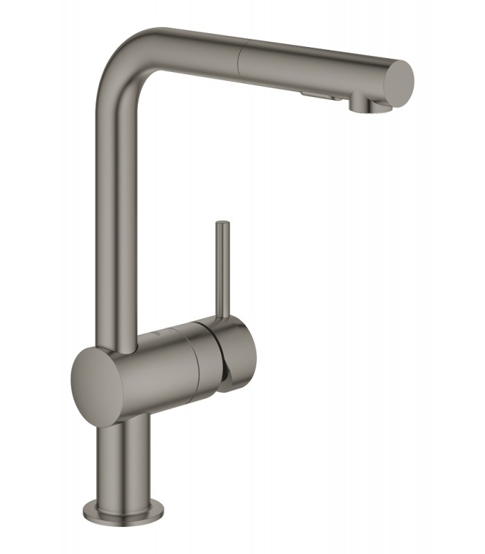 Compra online Misturadora monocomando para lava-loiça Grohe Minta 1/2" grafite duro escovado (30274AL0) en oferta al mejor precio