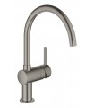 Misturador monocomando para lavatório Grohe Minta 1/2" grafite duro escovado (32917AL0)