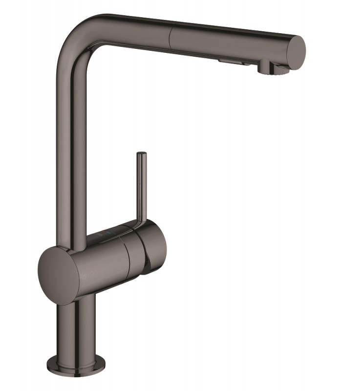Compra online Grohe Minta Monomando de fregadero 1/2" Hard graphite (Grafito brillo) (30274A00) en oferta al mejor precio