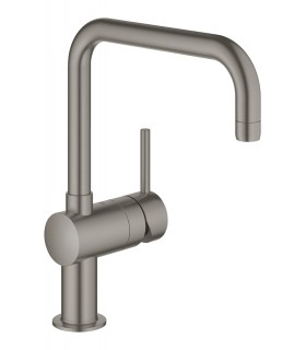 Misturador monocomando para lavatório Grohe Minta 1/2" grafite duro escovado (32488AL0)