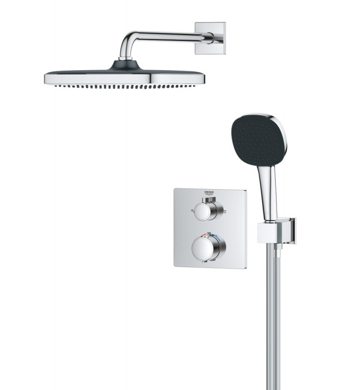 Compra online Conjunto de chuveiro de parede Grohe Precision Vitalio Comfort 250 cromado (34882000) en oferta al mejor precio