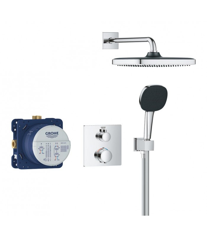 Compra online Conjunto de chuveiro de parede Grohe Precision Vitalio Comfort 250 cromado (34882000) en oferta al mejor precio
