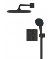 Conjunto de chuveiro de parede Grohe Precision Vitalio Comfort 250 preto fosco (348822430)