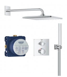 Conjunto de chuveiro de parede Grohe Precision Vitalio Rain Mono 310 Cube Chrome (34881000)