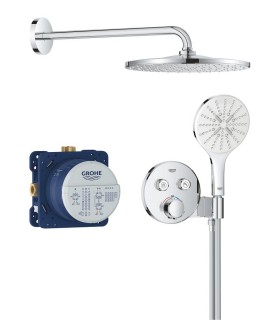 Conjunto de chuveiro de parede Grohe Precision SmartControl Vitalio Rain Mono 310 Chrome (34877000)