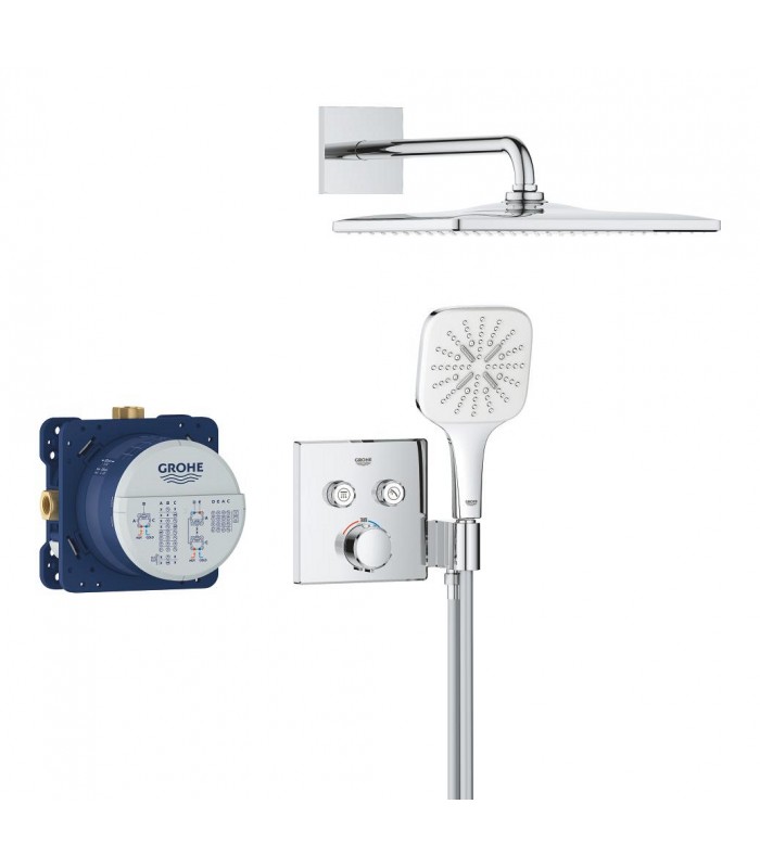 Compra online Conjunto de chuveiro de parede Grohe Precision SmartControl Vitalio Rain Mono 310 Cube Chrome (34876000) en oferta al mejor precio