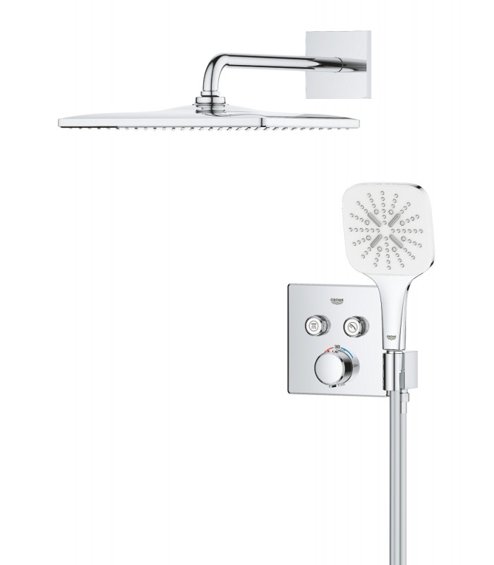 Compra online Conjunto de chuveiro de parede Grohe Precision SmartControl Vitalio Rain Mono 310 Cube Chrome (34876000) en oferta al mejor precio