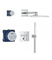 Conjunto de chuveiro de parede Grohe Precision SmartControl Vitalio SmartActive 310 Cube Chrome (34875000)