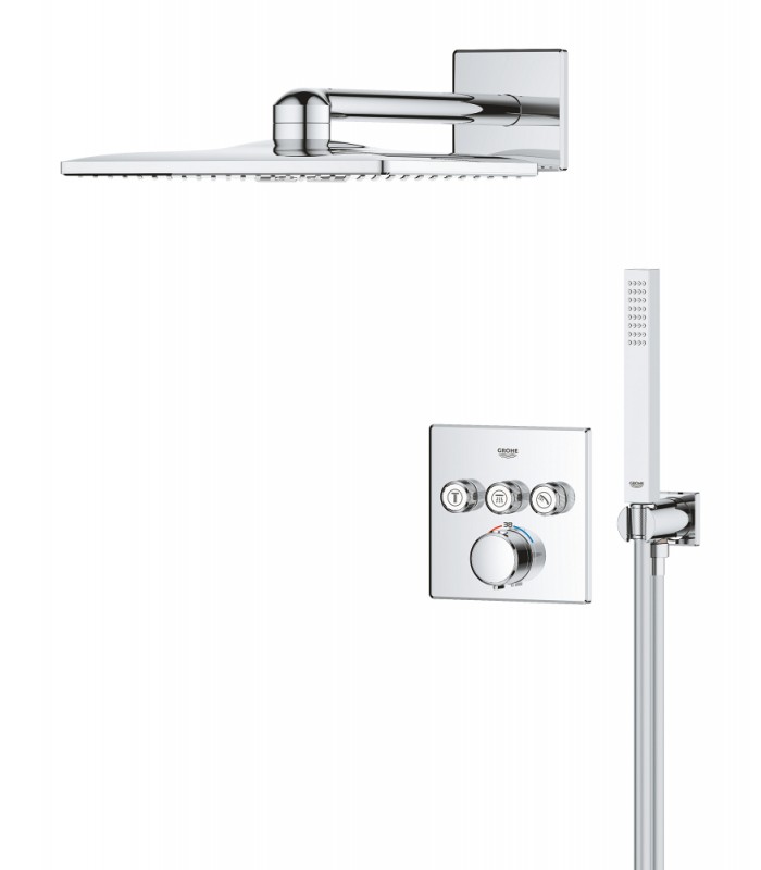 Compra online Grohe Precision SmartControl Conjunto de ducha mural Vitalio SmartActive 310 Cube Cromo (34875000) en oferta al mejor precio