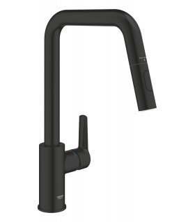 Misturadora monocomando para lava-loiça Grohe Start 1/2" Preto mate (306312430)