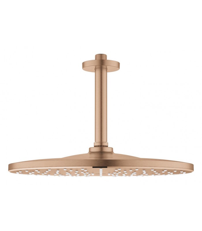 Compra online Chuveiro de teto Grohe Rainshower 310 com braço de 142 mm, 1 jato Pôr do sol quente escovado (cobre escovado) (26560DL0) en oferta al mejor precio