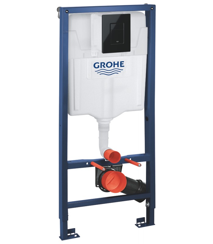 Compra online Grohe Rapid SL Pack 3 en 1 para WC suspendido, bastidor 1,13 m Negro brillo (39940000) en oferta al mejor precio