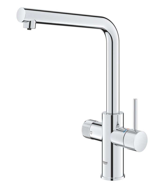 Compra online Misturador monocomando de lavatório Grohe GROHE Blue Pure Minta para sistemas de filtragem de água Cromado (30600000) en oferta al mejor precio