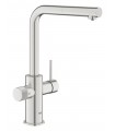 Grohe GROHE Blue Pure Minta Monomando de fregadero para sistemas de agua filtrada con caño extraíble Supersteel (30601DC0)