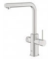 Grohe GROHE Blue Pure Minta Monomando de fregadero para sistemas de agua filtrada con caño extraíble Supersteel (30601DC0)