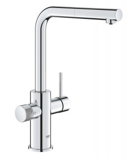 Grohe GROHE Blue Pure Minta Monomando de fregadero para sistemas de agua filtrada con caño extraíble Cromo (30601000)