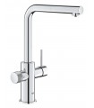 Misturadora monocomando de lavatório Grohe GROHE Blue Pure Minta para sistemas de água filtrada com bica extraível cromada (3060