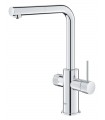 Misturadora monocomando de lavatório Grohe GROHE Blue Pure Minta para sistemas de água filtrada com bica extraível cromada (3060