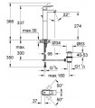 Grifo GROHE de lavabo Eurocube Monomando de lavabo 1/2"