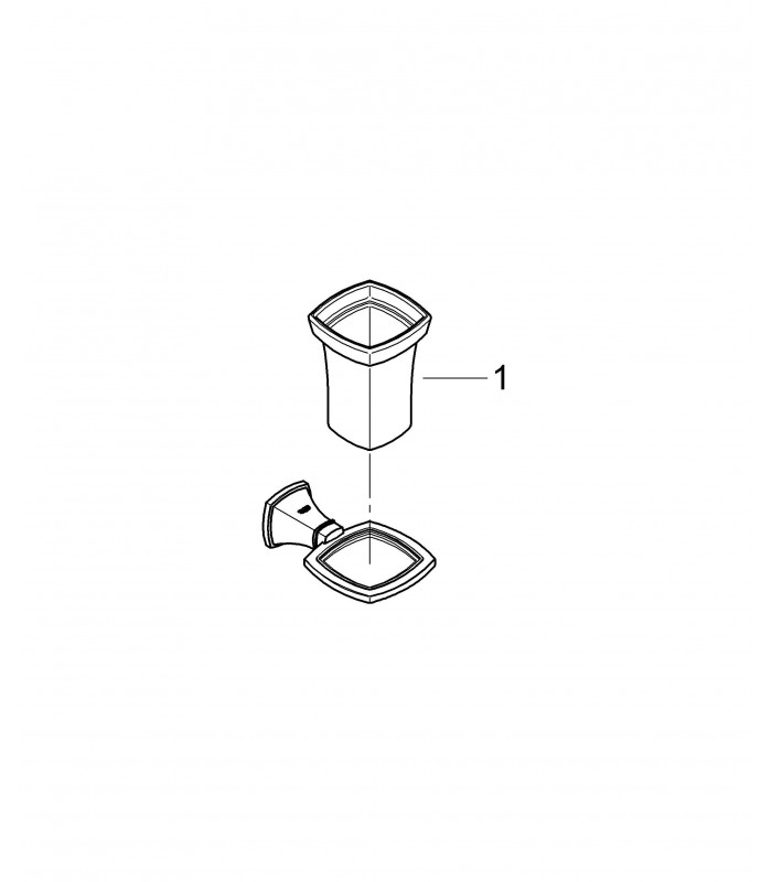 Compra online Grohe Grandera Vaso cerámico con soporte (40626IG0) en oferta al mejor precio