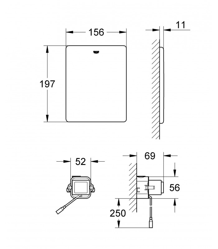Compra online Recambio y accesorio sanitario Grohe Accionamiento manual remoto WC en oferta al mejor precio