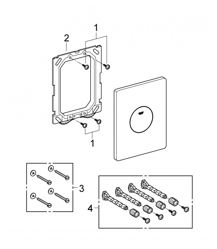 Compra online Botão de pressão Grohe Skate Shield com operação manual 37547P00 en oferta al mejor precio