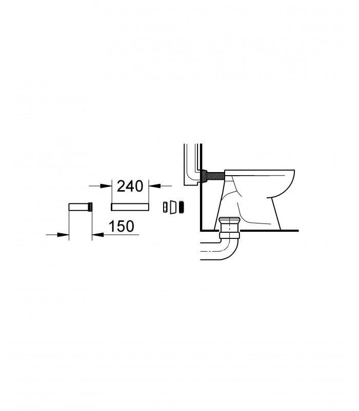 Compra online Recambio y accesorio sanitario Grohe Tubo de empalme en oferta al mejor precio