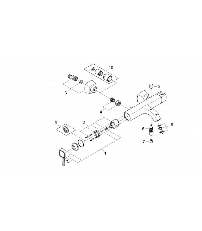 Compra online Torneira monocomando para banheira/chuveiro Grohe Grandera (23317IG0) en oferta al mejor precio