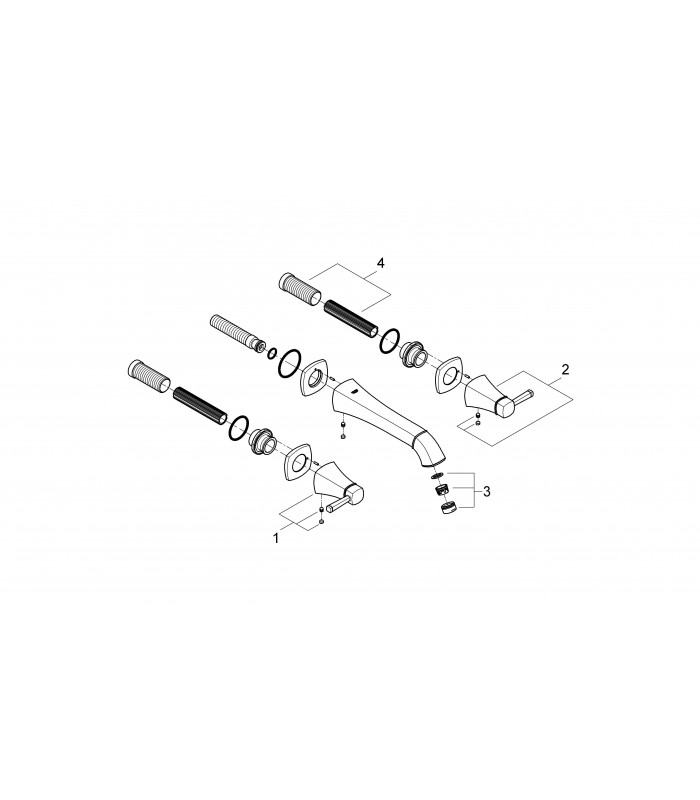 Compra online Torneira de banheiro Grohe Grandera com bica de pia de parede 234 mm M en oferta al mejor precio