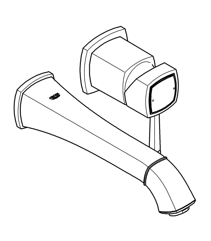 Compra online Torneira de banheiro monom. Grohe Grandera lavar. tubo de parede 234mm M (19930IG0) en oferta al mejor precio