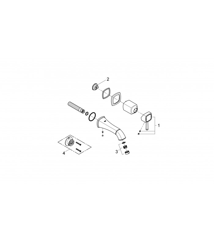 Compra online Grifería para baño Grohe Grandera monom. lav. mural caño 177mm S (19929IG0) en oferta al mejor precio