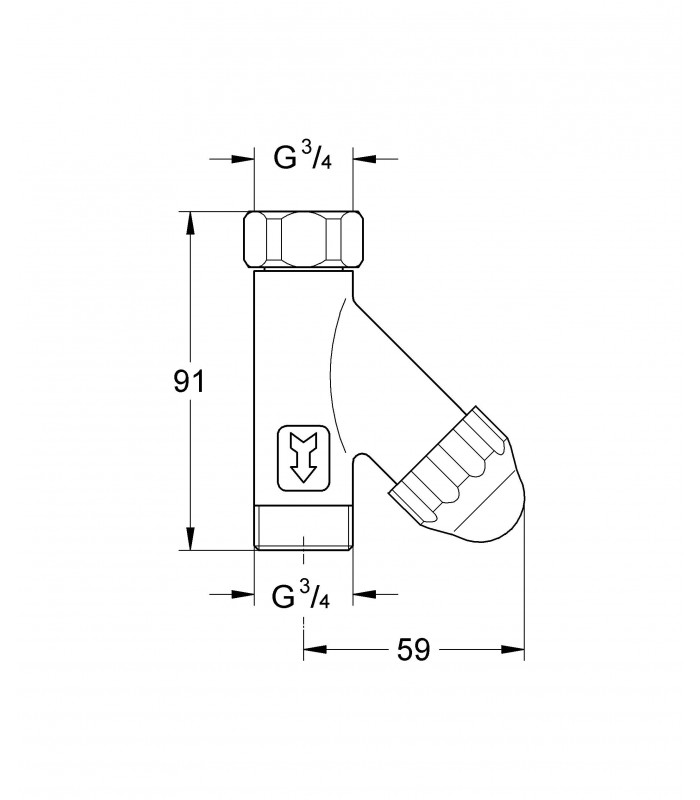 Compra online Peças de reposição profissionais e profissionais Grohe Eggemann Filtro inclinado 3/4" en oferta al mejor precio