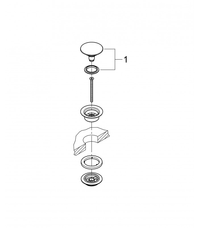 Compra online Recambios y piezas Grohe Valvula de desagüe 1 1/4'' Push open en oferta al mejor precio