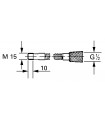 Mangueira de torneira de cozinha de metal Grohe 1,5 m (46092000)