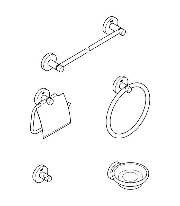 Compra online Accesorios de baño Grohe Set  de  Accesorios  Essential en oferta al mejor precio