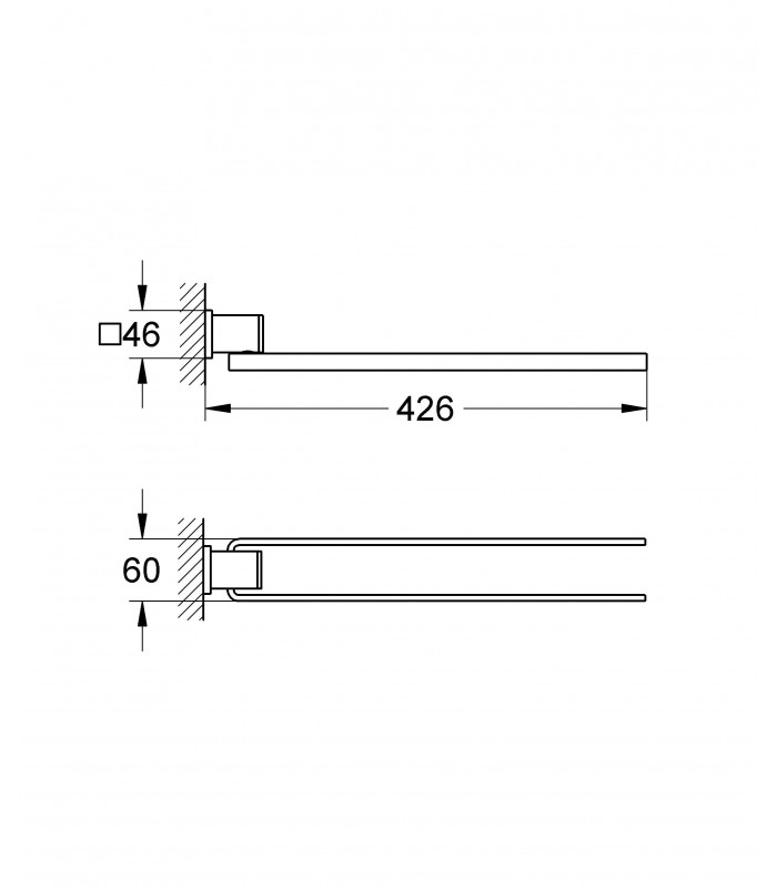 Compra online Acessório de banheiro para toalheiro duplo Grohe Allure (40342000) en oferta al mejor precio