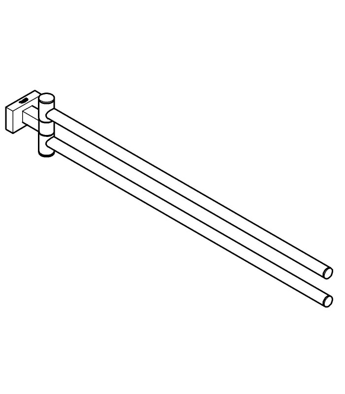 Compra online Acessório de banheiro para toalheiro duplo Grohe Essential Cube (40624000) en oferta al mejor precio
