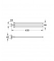 Acessório de banheiro para toalheiro duplo Grohe Essential Cube (40624000)