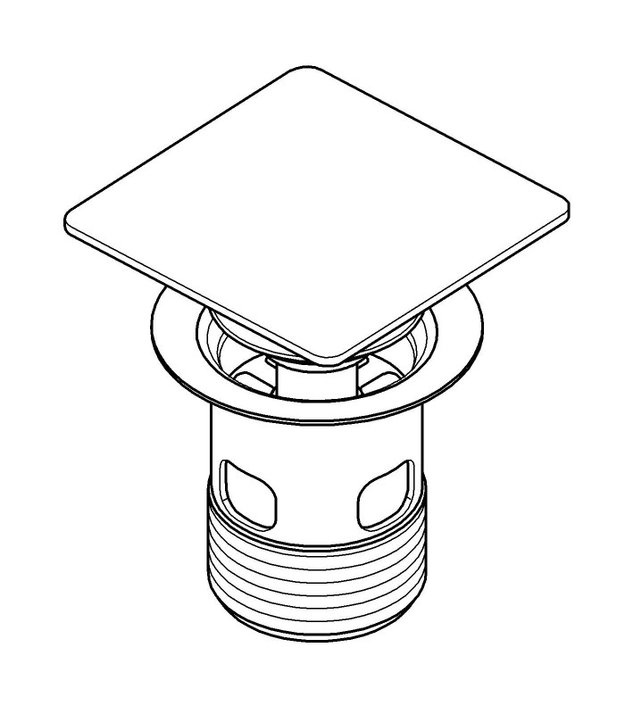 Compra online Grohe Peças de reposição e peças Válvula de drenagem quadrada Push Up en oferta al mejor precio