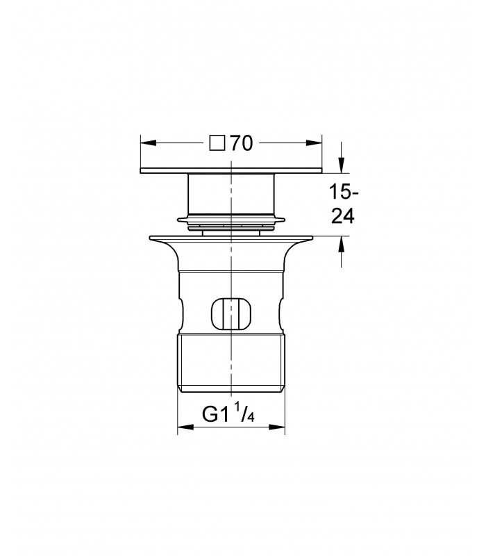 Compra online Grohe Peças de reposição e peças Válvula de drenagem quadrada Push Up en oferta al mejor precio