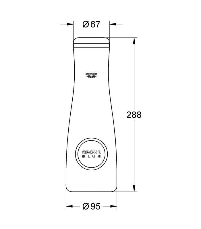 Compra online Torneira de cozinha Grohe Jarra de vidro azul GROHE vol 1l. en oferta al mejor precio