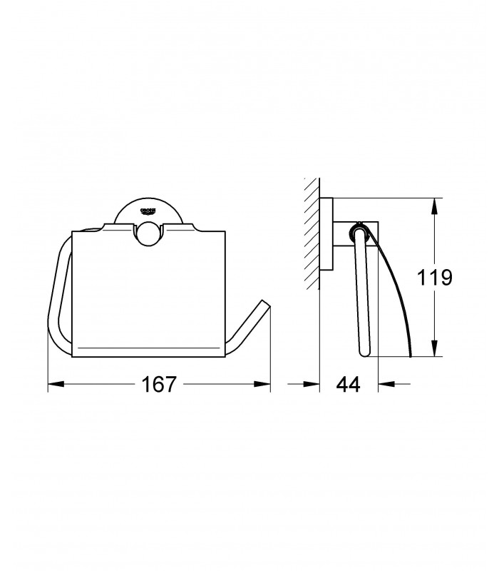 Compra online Grohe Essentials Acessórios para banheiro Suporte para rolo de papel higiênico com capa 40367001 en oferta al mejor precio