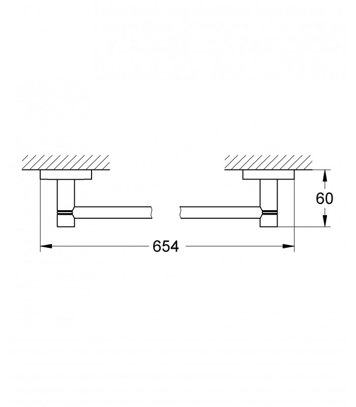Compra online Accesorio de baño Grohe Essentials Toallero de  654mm (40366001) en oferta al mejor precio