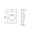 Grohe Sanitary Spare Part and Accessory Surf shield para descarga de mictório emp. (38808000)