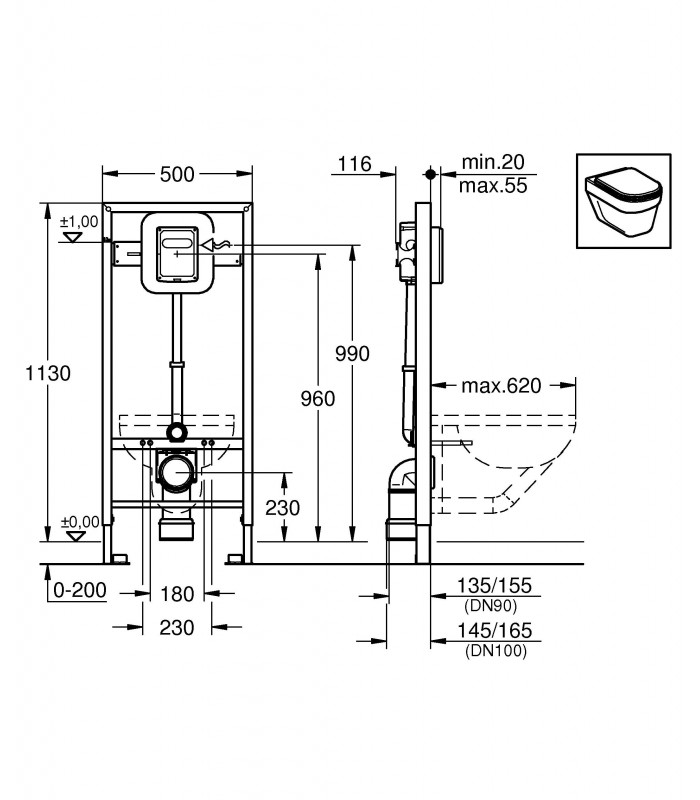 Compra online Recambio y accesorio sanitario Grohe Rapid SL Fluxor 1,13m (38519001) en oferta al mejor precio