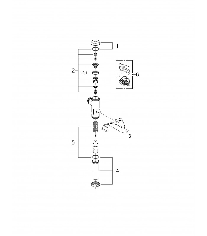 Compra online Acessório e substituição sanitária Grohe DAL-Fluxor-Fully Auto. en oferta al mejor precio
