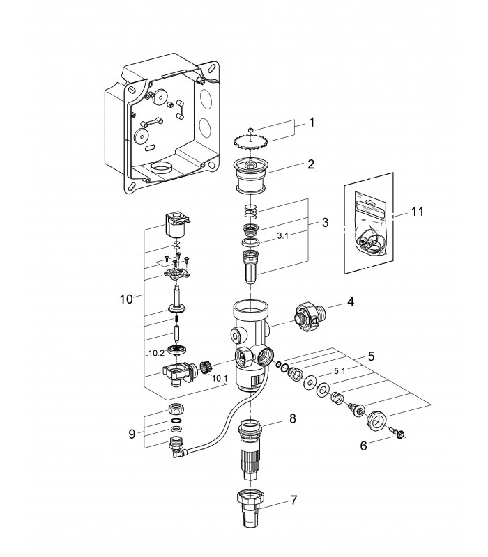 Compra online Grohe Fluxor Wc Peça de reposição e acessório sanitário infravermelho oculto (37048000) en oferta al mejor precio