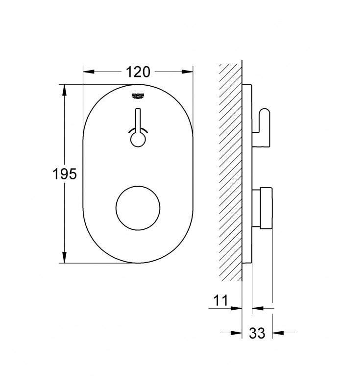 Compra online Peças de reposição profissionais e profissionais Grohe Eurosmart CT temporiz.ducha p.exteior en oferta al mejor precio